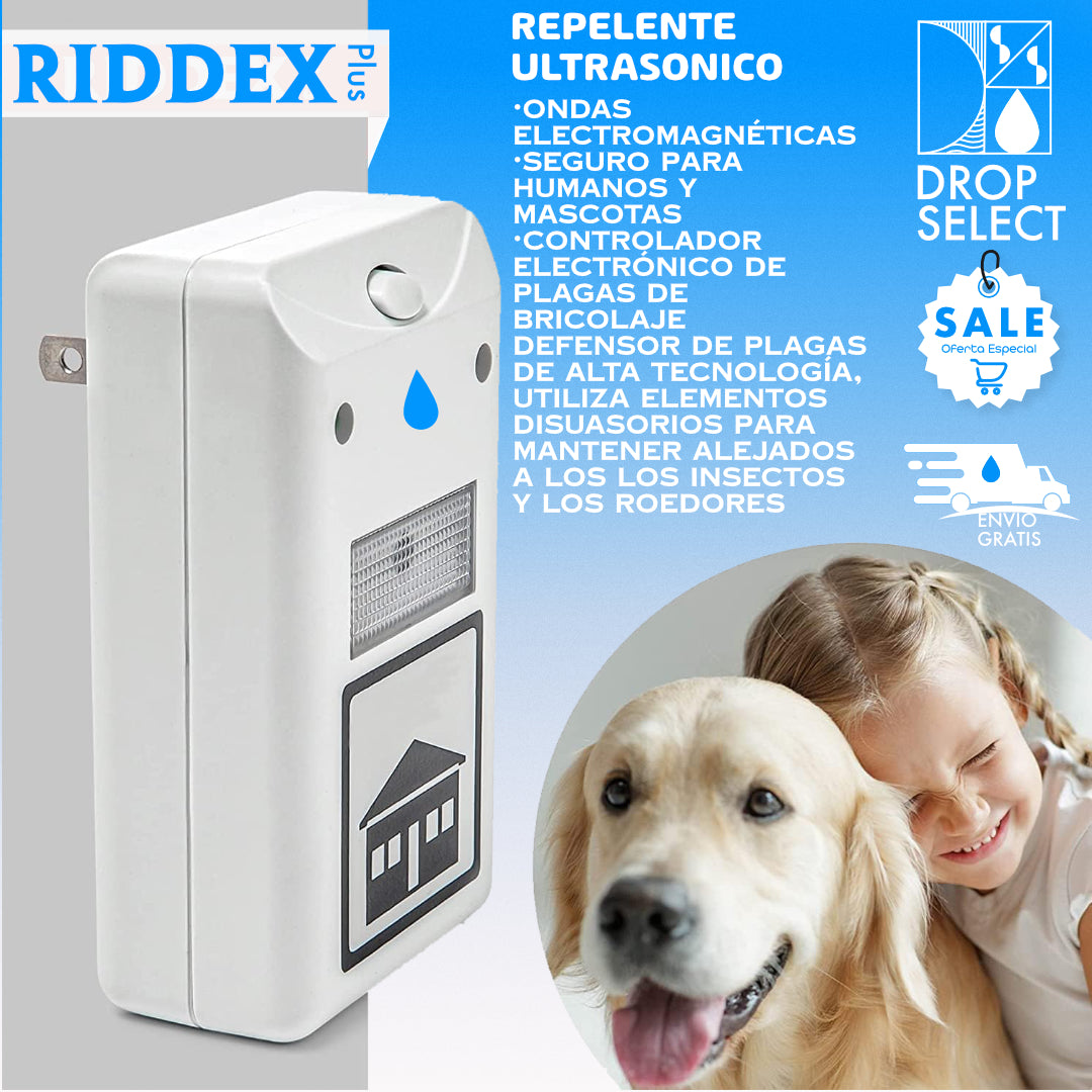 Repelente Ultrasónico Riddex plus.