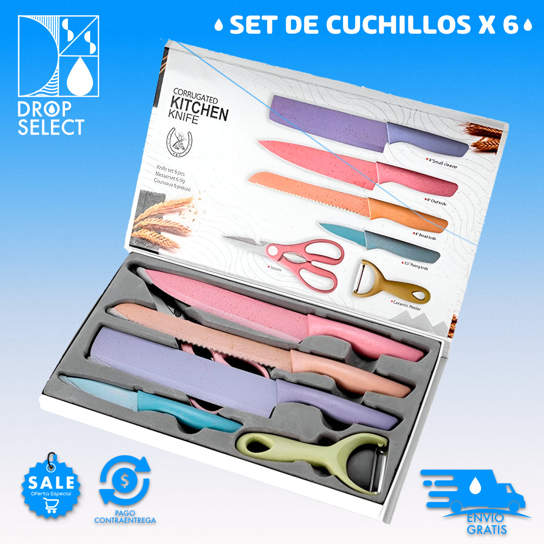 Set de cuchillos x 6