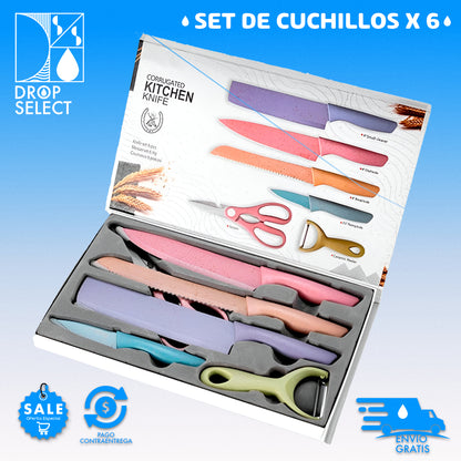 Set de cuchillos x 6