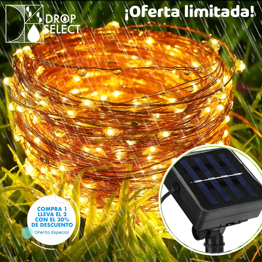 Luces de navidad con carga solar