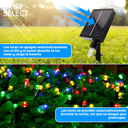 Luces de navidad con carga solar